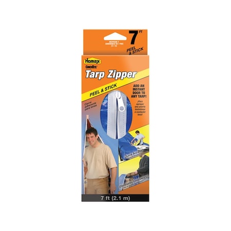 Gan Eden 0.25 x 7 ft. Plastic Tarp Zipper Door; Blue GA3308569